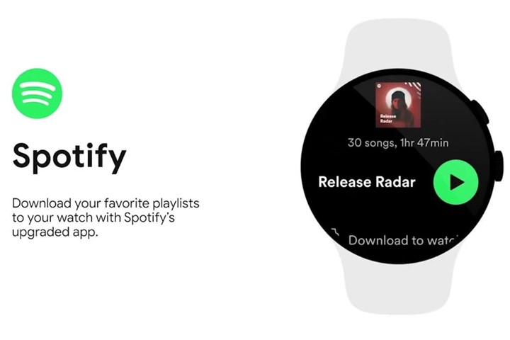 Spotify Wear OS uygulaması yerleşik oynatmayı destekliyor