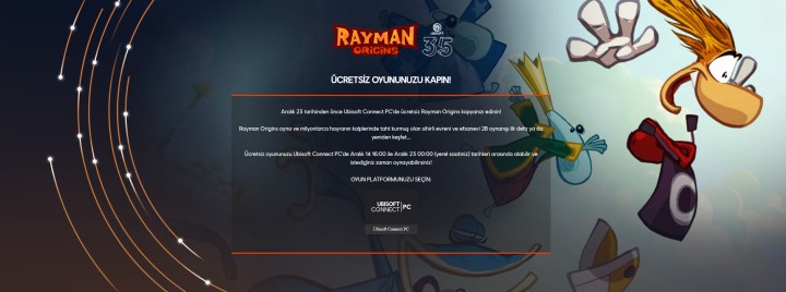 Ubisoft'un sevilen popüler oyunu Rayman Origins kısa süreliğine ücretsiz oldu