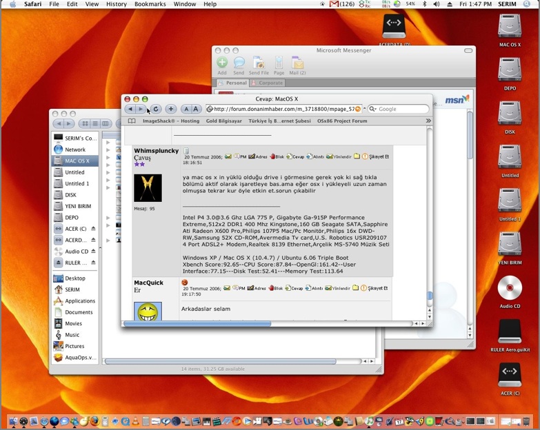  MAC OS X ekran görüntülerinizin en güzellerini bu başlıkta paylaşalım