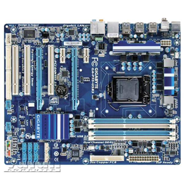  GIGABYTE P55-USB3 Intel P55 Soket 1156 DDR3 2200MHz (O/C) USB 3.0