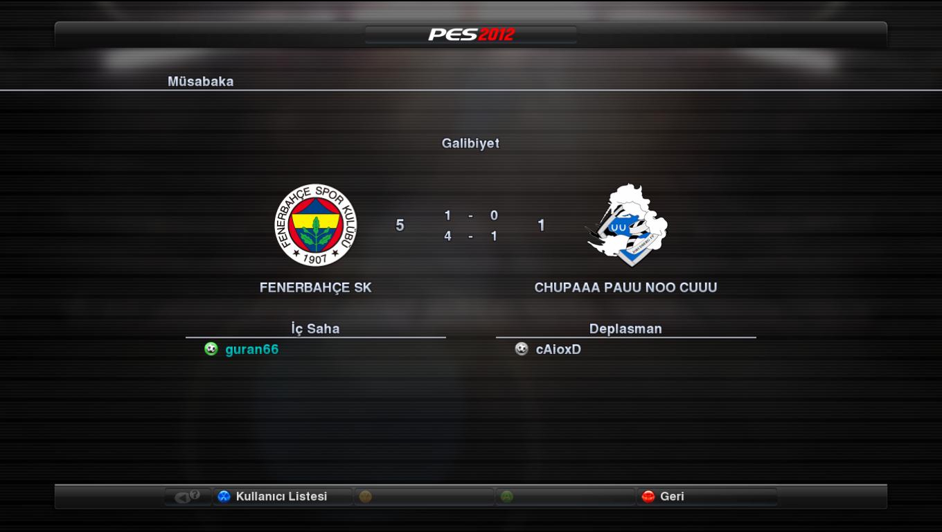  [PC] PES 2012 ONLINE MASTER LIG ANA KONU
