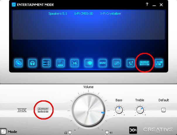  X-Fi için Dolby Digital Live!