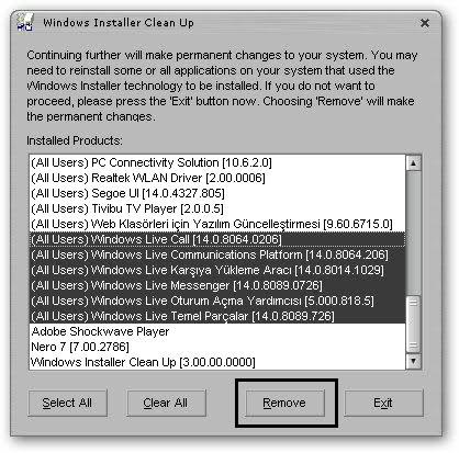  Windowslive messenger hatası