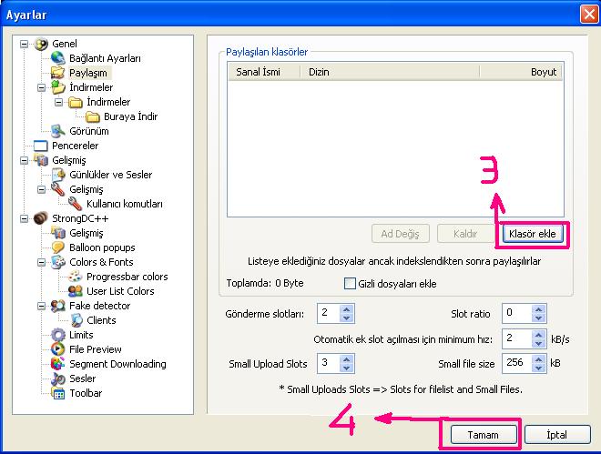  Turk ++ (Dc++ client) En iyi P2p aracı