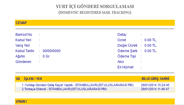  1. 	Torbaya Eklendi - İSTANBUL(AVR)(İST.ULUSLARARASI PİM)