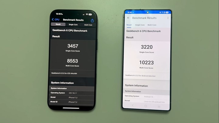 Galaxy S25 Ultra, Geekbench testinde iPhone 16 Pro Max'e fark attı!