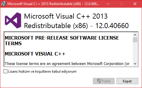 Microsoft Visual C 05 Sp1 08 Sp1 10 Sp1 12 U4 13 U5 15 U3 17 19 22 Rtm Redistributable 11 11 21 Donanimhaber Forum