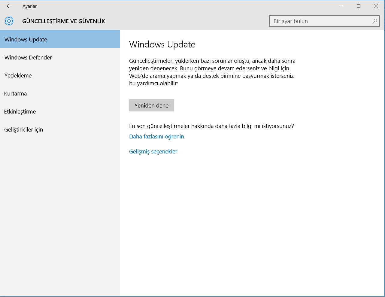 Windows 10 Home Single Language Update Sorunu