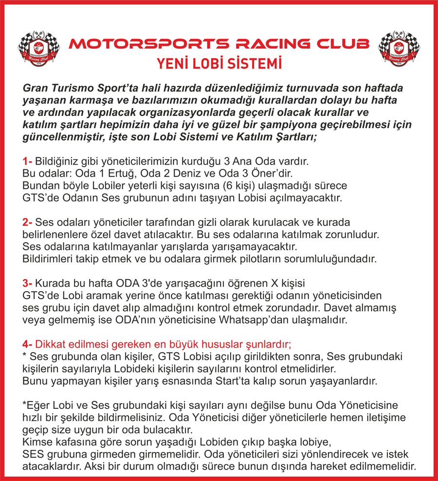/// MOTORSPORTS RACING CLUB \\\
