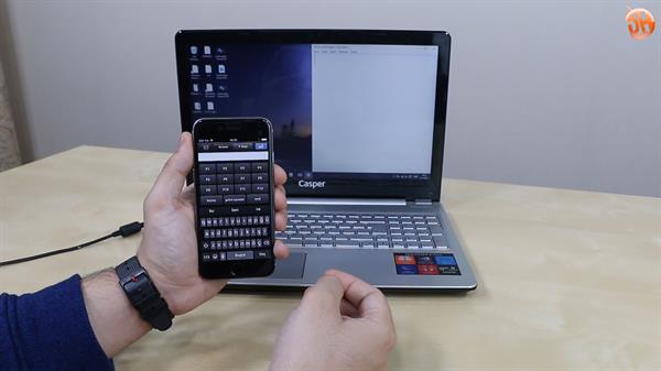 iPhone'u kablosuz klavye ve fareye dönüştürün