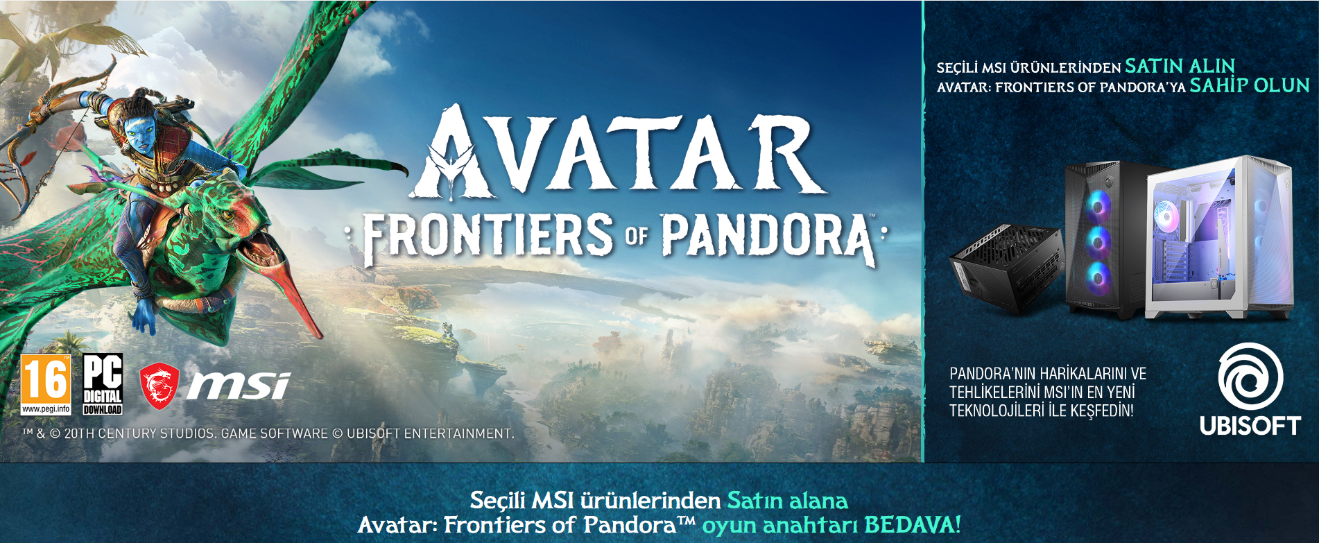 Seçili MSI ürünlerinden Satın Alanlara, Avatar: Frontiers Of Pandora Oyun Anahtarı Bedava!