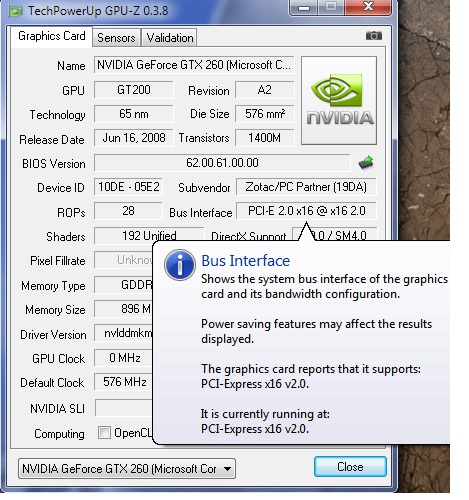  GTX260'ta PCI Express Tutarsızlığı