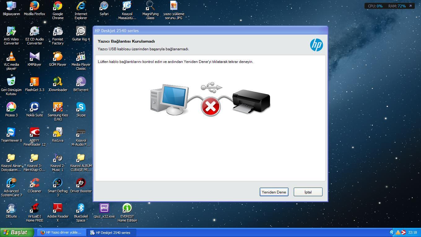  HP 2545 Yazıcı Kurulum Sorunu