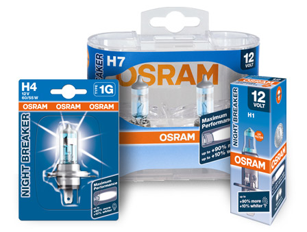  Yeni ürün : Osram Night Breaker, %90'a kadar fazla ışık ve %10'a kadar daha beyaz ışık