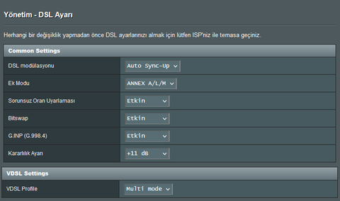 ASUS Modemlerde SNR margin değiştirme yöntemi (Bağlantı kopmalarına karşı)