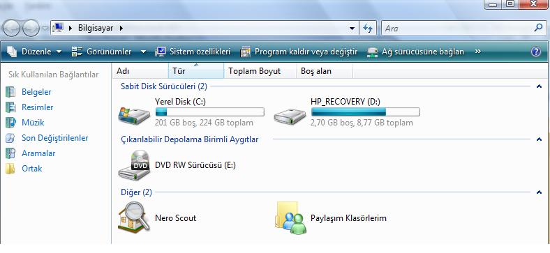  yeni laptop aldım tek olan harddiski ikiye bölmem lazım acil lütfen!!!