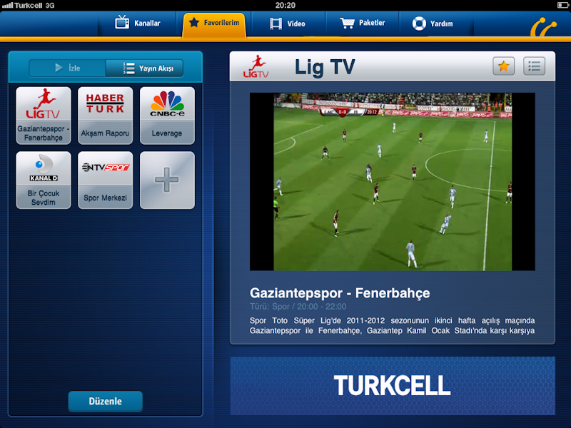  LİG TV, TURKCELL MOBİL TV DE, AYDA 9,9 TL'YE