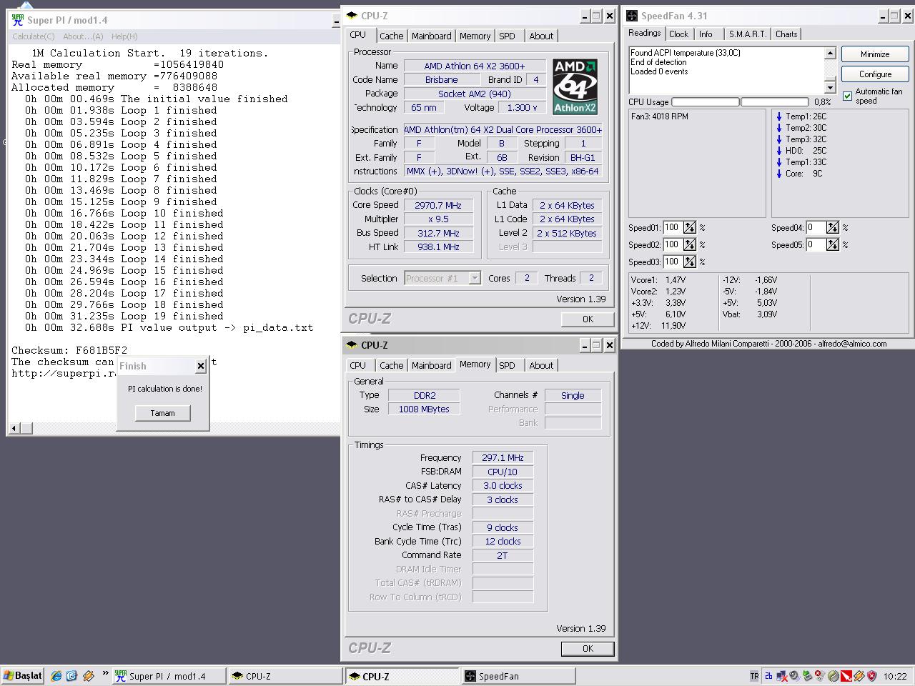  3600 Brisbane rekorunuz kaç? (3040 mhz) FSB 320