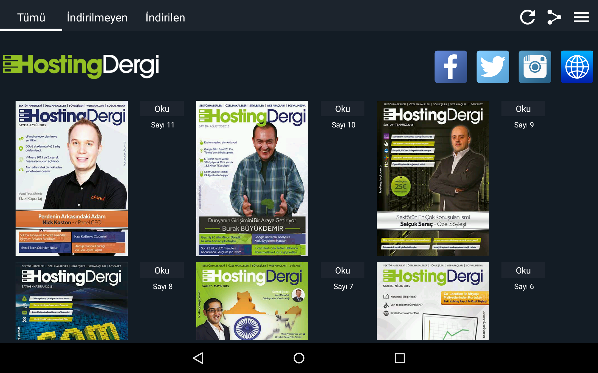  Hosting Dergi Mobil Uygulaması Yayınlandı