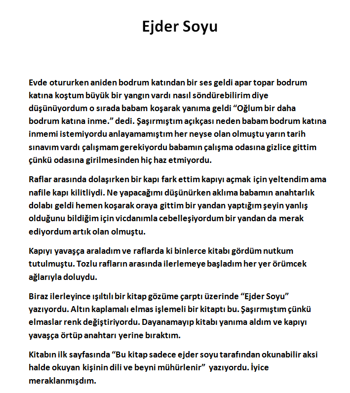  Ejder Soyu Hikayesi (Part 1)