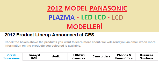  2012 PANASONIC PLAZMA - LED LCD - LCD MODELLERİ (ANA KONU)