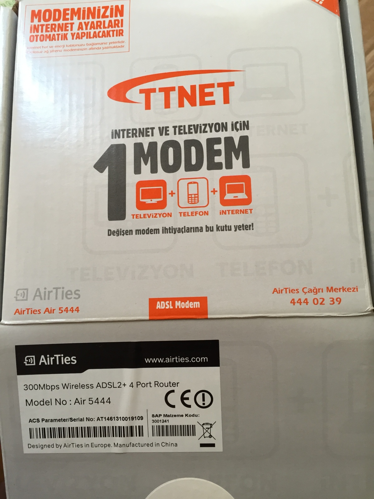 ADSL Wireless yeni ve ikinci el modemler (2xAirties, C-net)