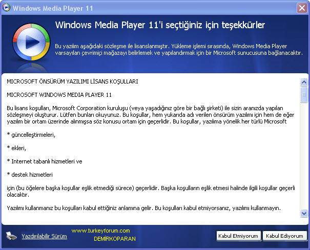  media player 11 Türkçe +resimli