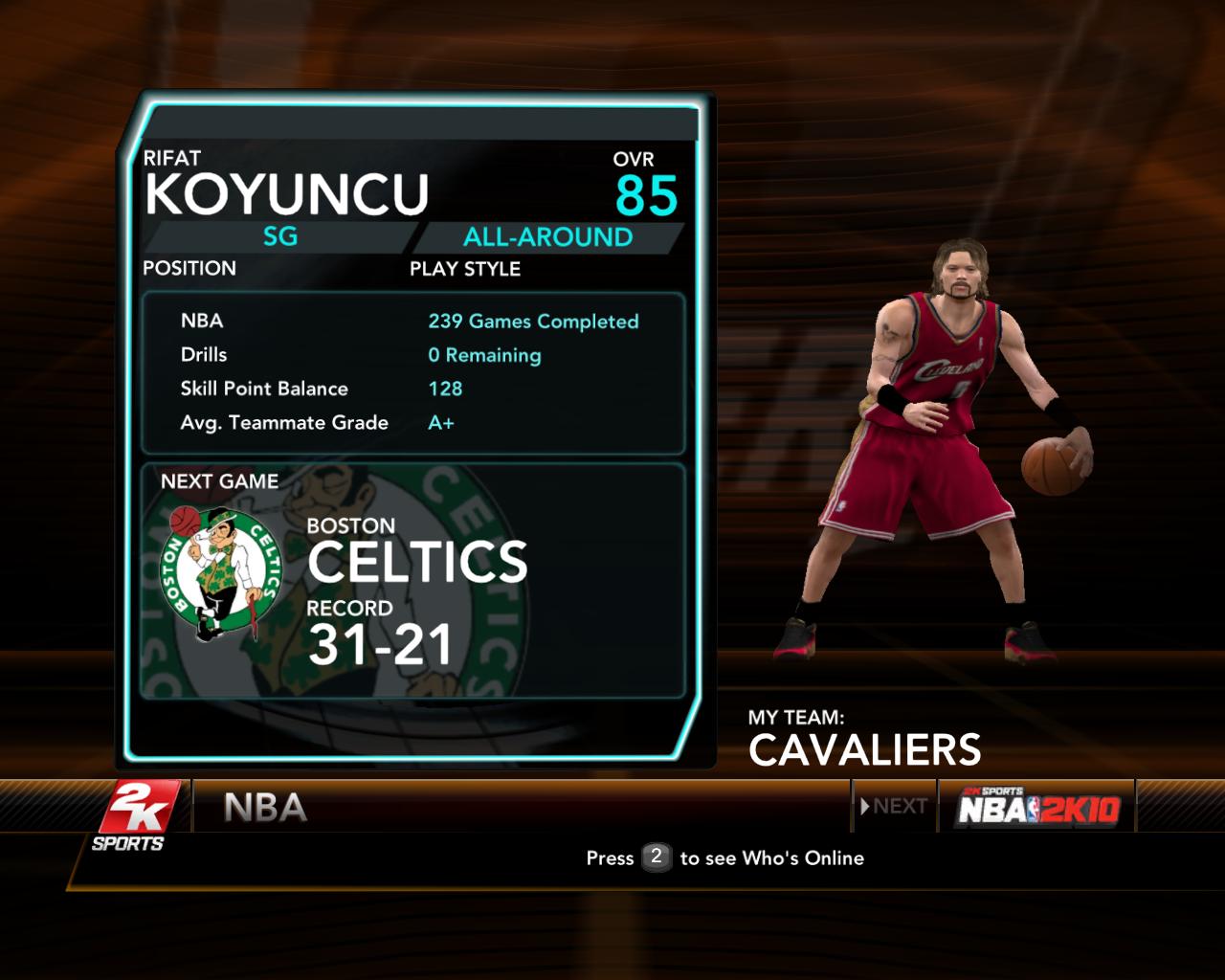  NBA 2K10 My Player modu kariyer hikayeleriniz