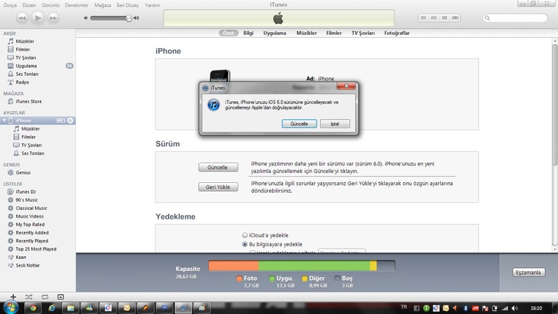  iPhone 3G 8GB iTunes ekranında kaldı - Lütfen yardımmm