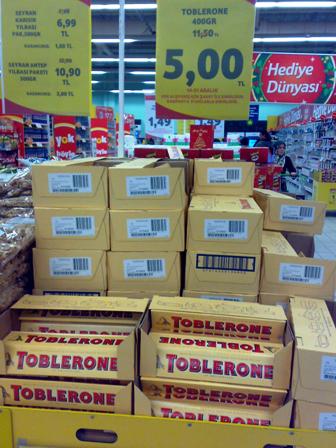  Kipa'da Toblerone 400 gr 5 TL