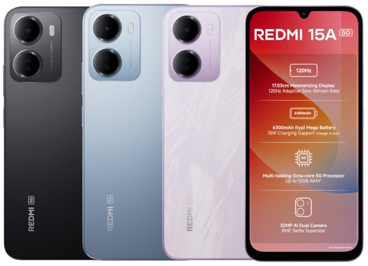 Redmi 15A 5G teknik özellikleri