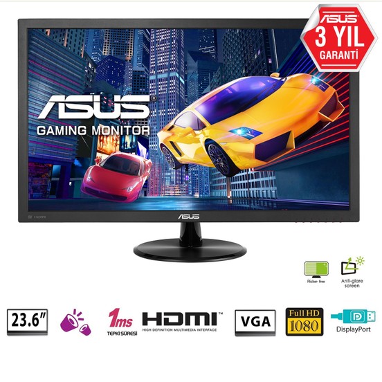 [SATILDI] ASUS VP247QG 23.6" 1ms 75Hz Freesync Hoparlör DisplayPort HDMI Oyuncu Monitörü