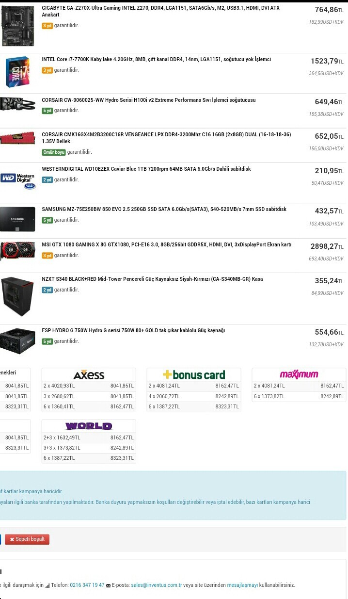 Topladığım 8K GTX 1080 kasa yorumlar plz