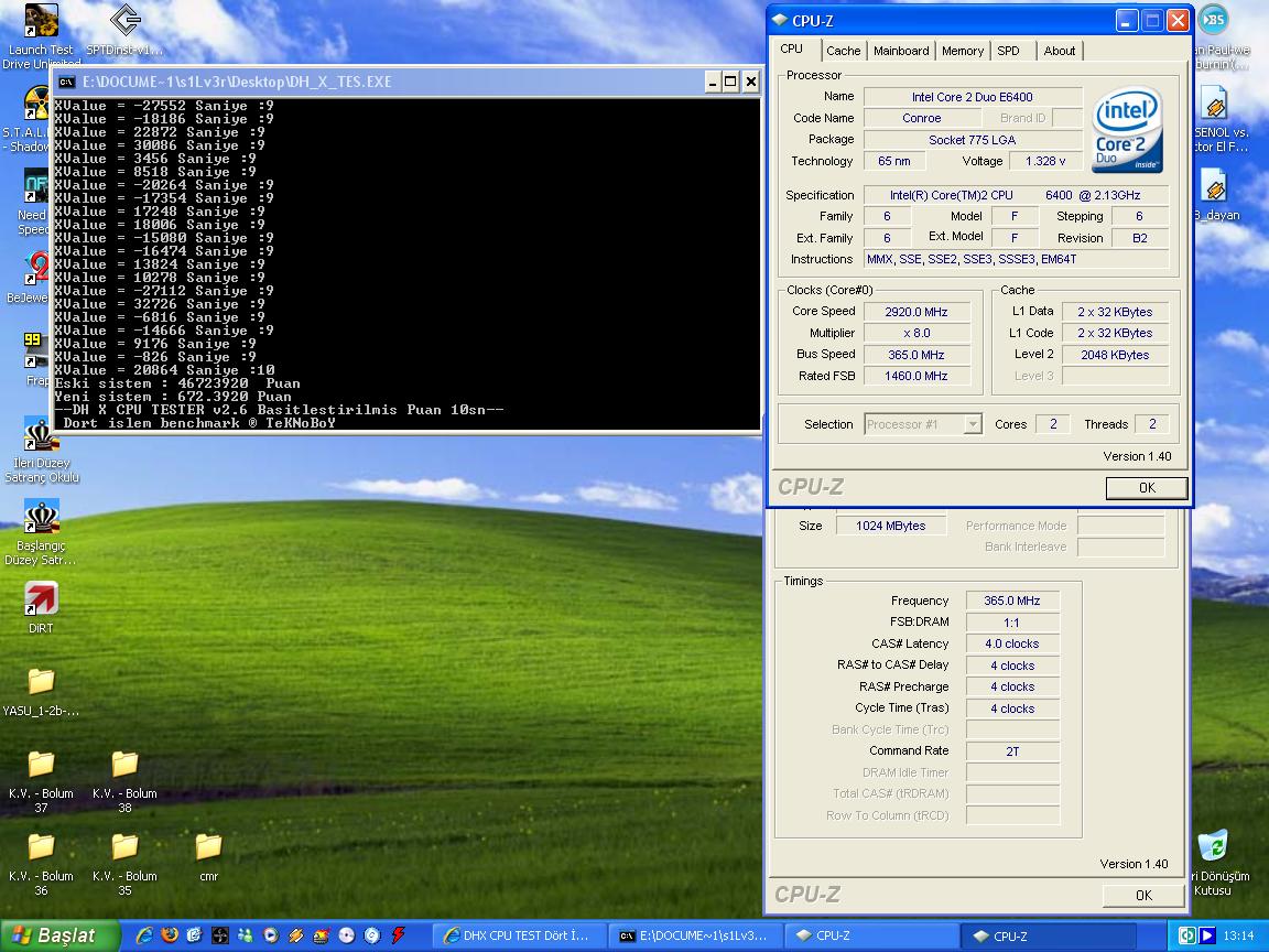  DHX CPU TEST Dört İşlem Benchmark (SIRALAMALI,Link Düzeltildi)