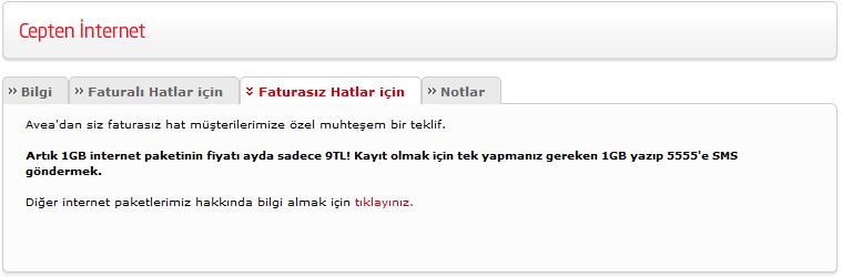  Avea - GSMobile İnternet Paketi Arasındaki Fiyat Farkı