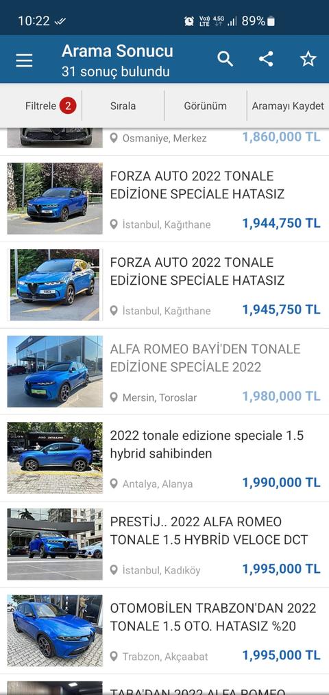 Alfa Romeo Tonale (Ana Konu)