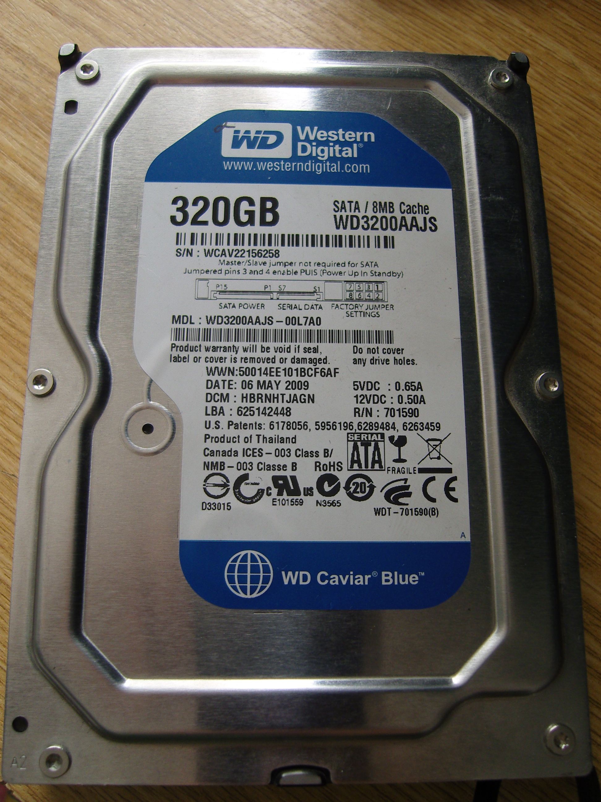  ANK/satılık  WD blue 320 gb harddisk 50 tl