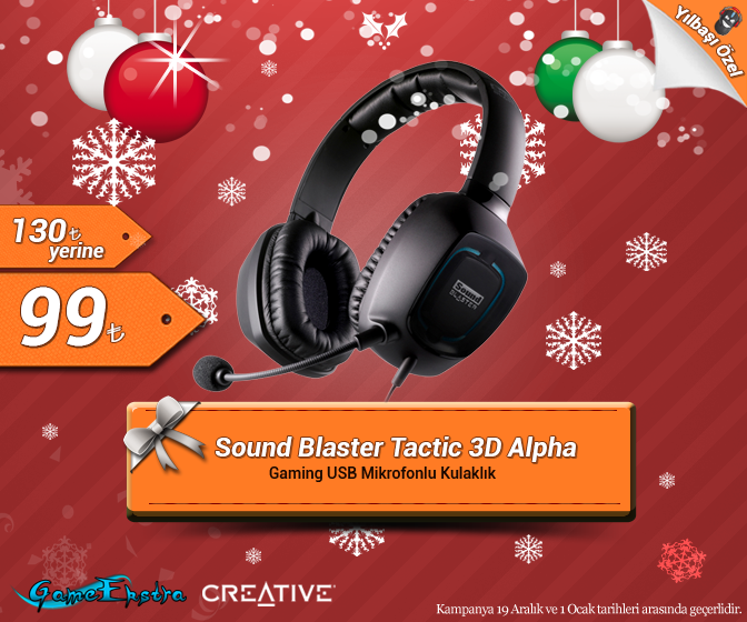  Creative Sound Blaster Tactic 3D Alpha Gaming USB Mikrofonlu Kulaklık