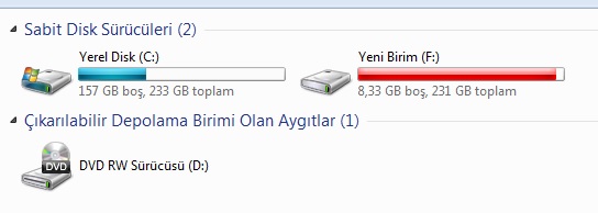 Sabit Disk Sürücüsü doldu ne yapmalıyım?