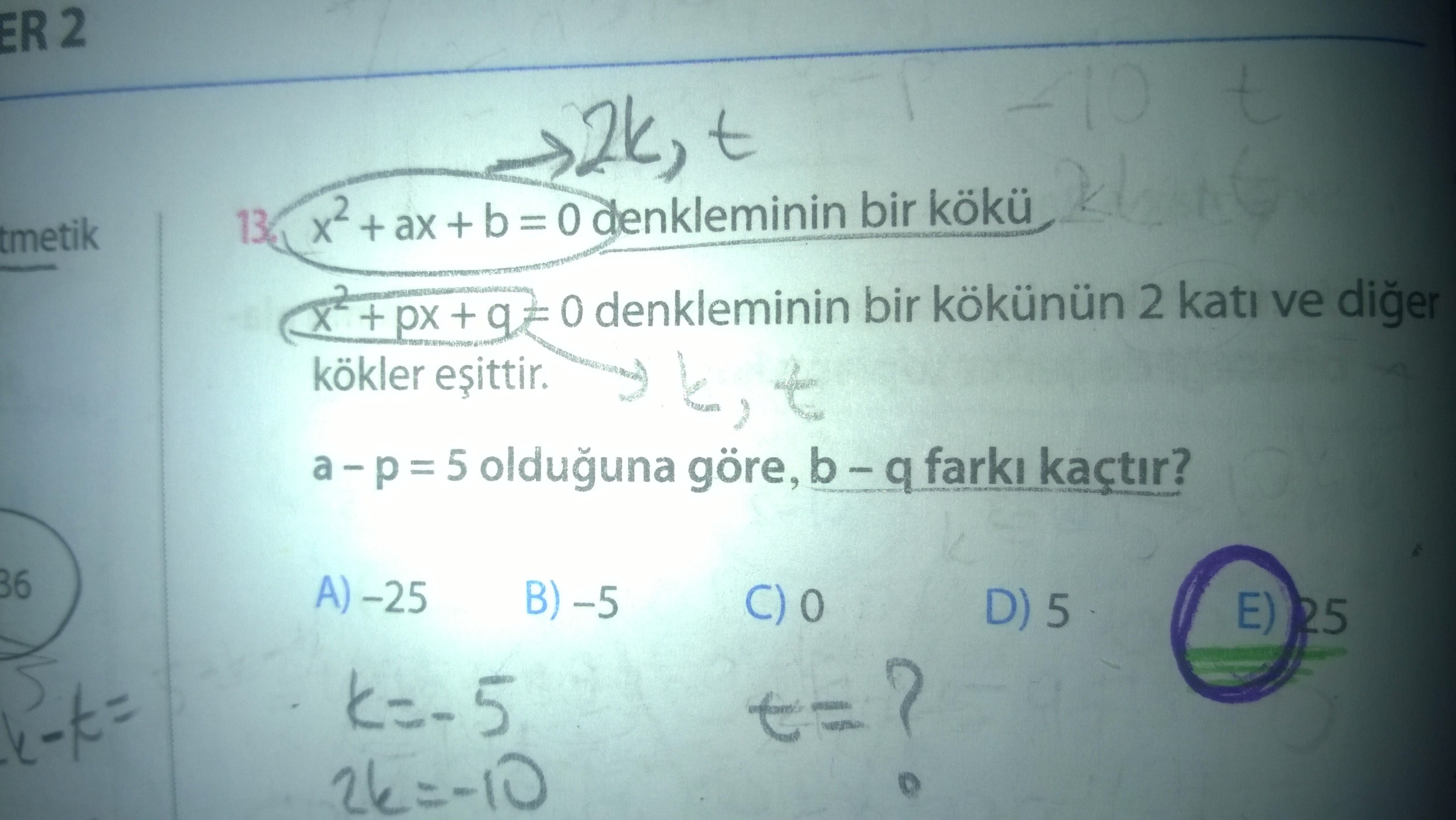  BİLFEN 2. DERECE DENK. SORUSU