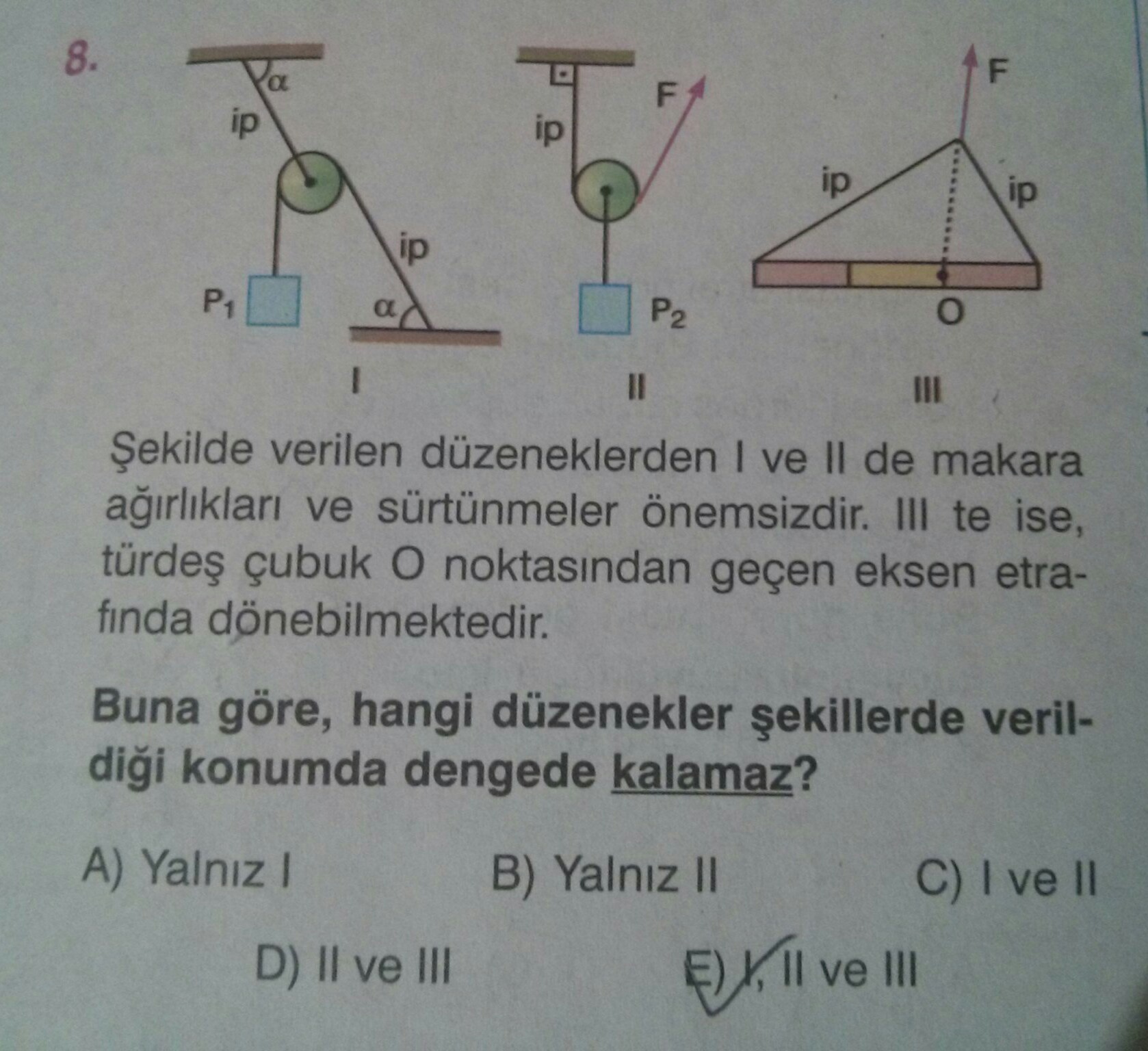  Fizik Denge Sorularım