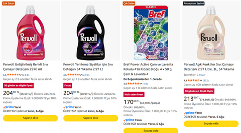Amazon TEMEL TÜKETİM & GIDA & TEMİZLİK ve KOZMETİK ÜRÜNLERİ FIRSATLARI