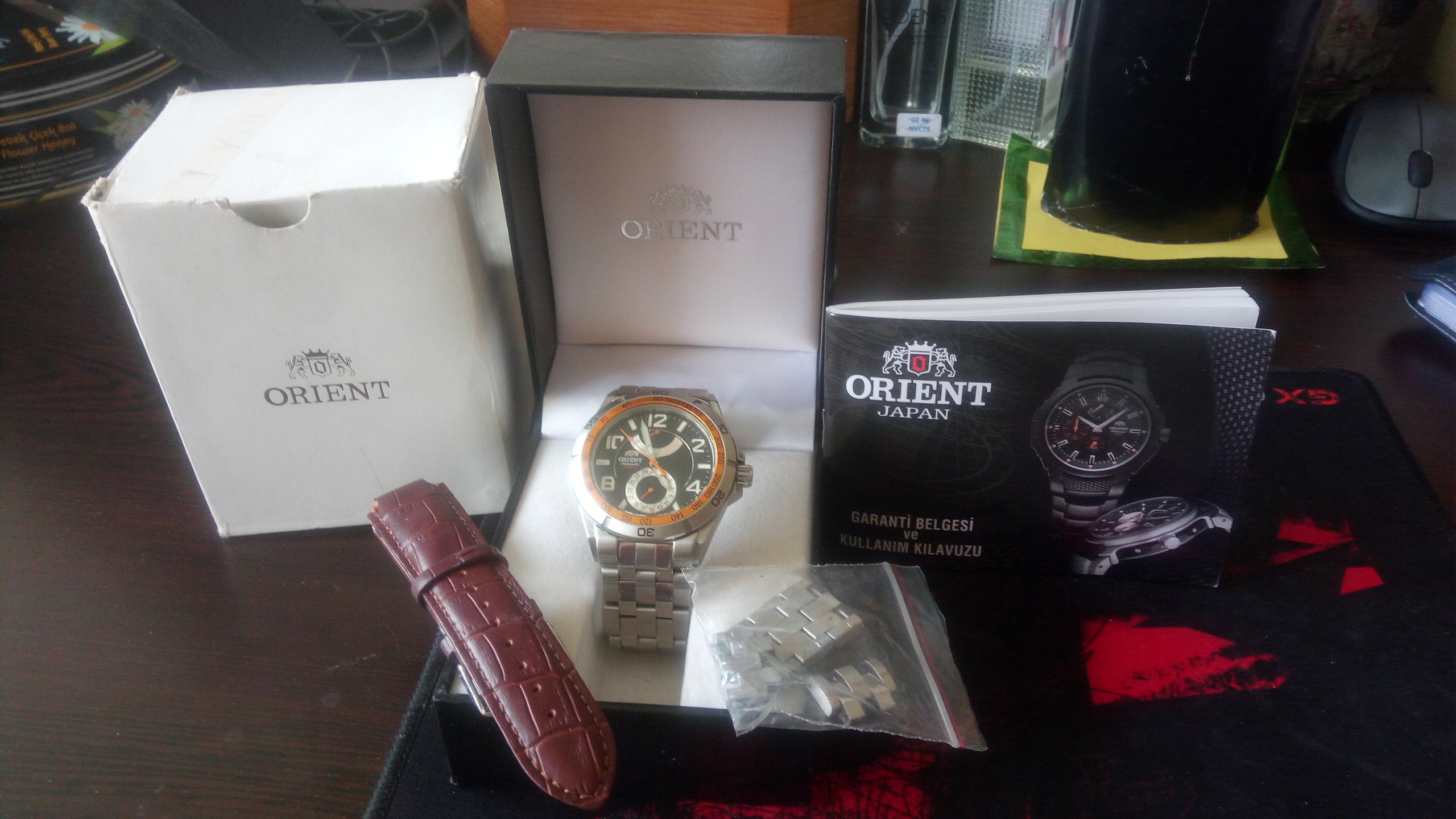 Orient Planet Power Reserve Turuncu Bezel