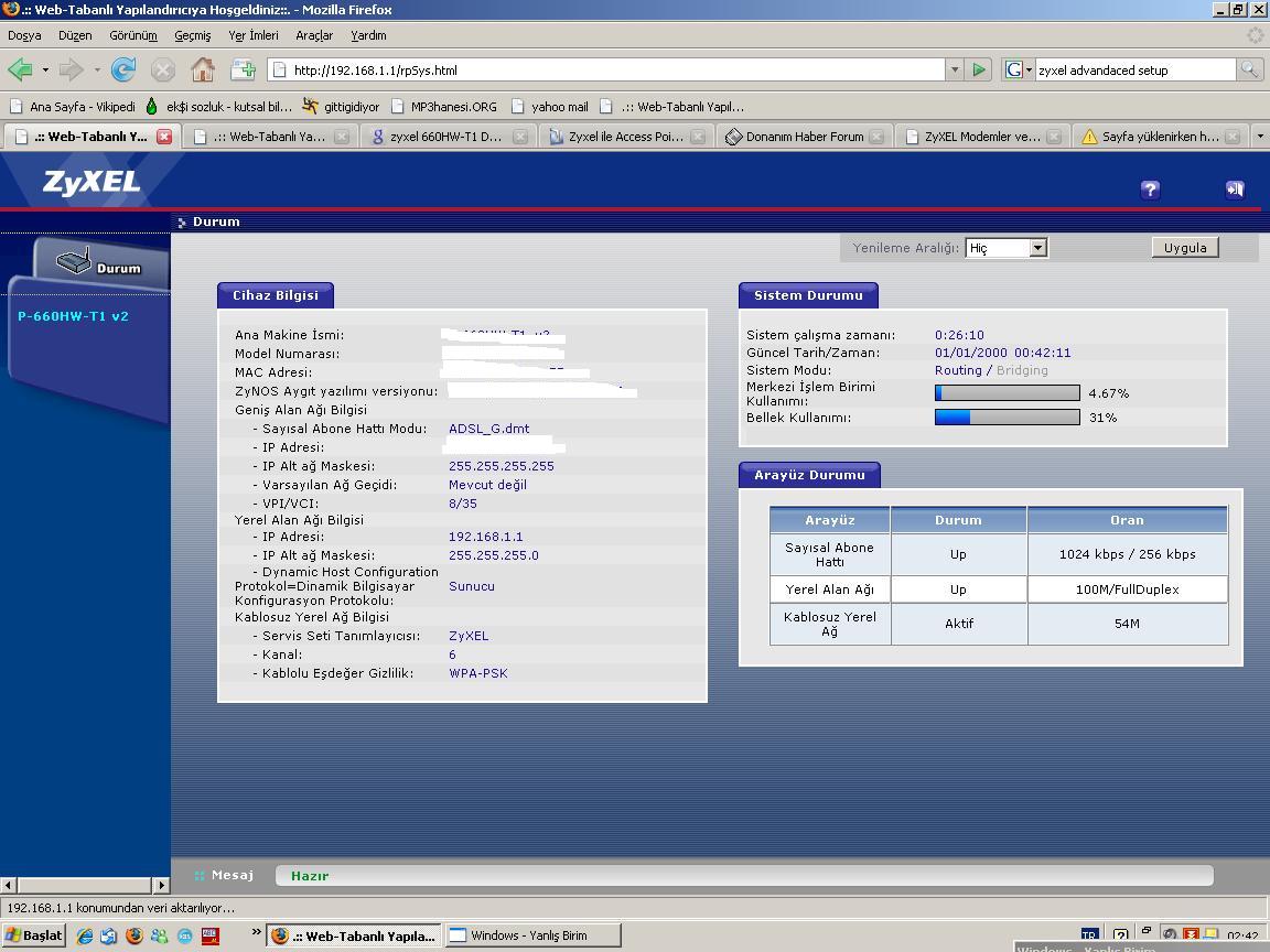  zyxel 660hw-t1 acil yardım