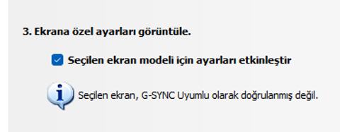 4070ti Gsync Çalışmıyor