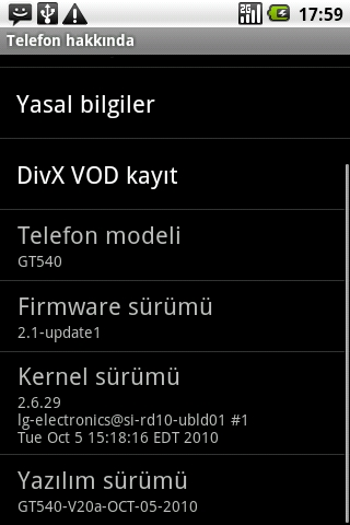  LG GT 540 Optimus (Swift) Kullanıcıları