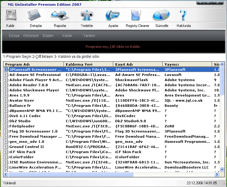  !!! Kaldırılamayan Yazılımları Silin - MG Uninstaller !!!
