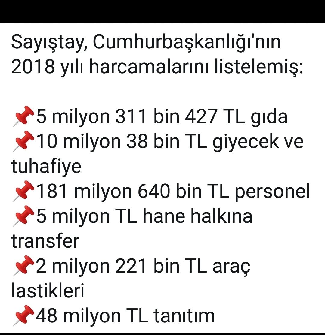 SARAYIN GİDERİ 943 MİLYON TL OLDU