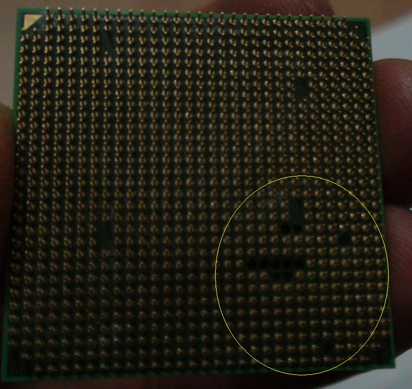  Bu CPU niye çalışıyor. Resimli!!( Çok sayıda pin eksik)