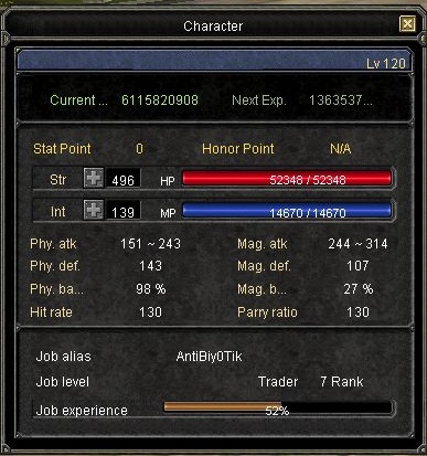  SATILDI - CORVUS # 120 LvL # WARRiOR-CLERiC # EU #